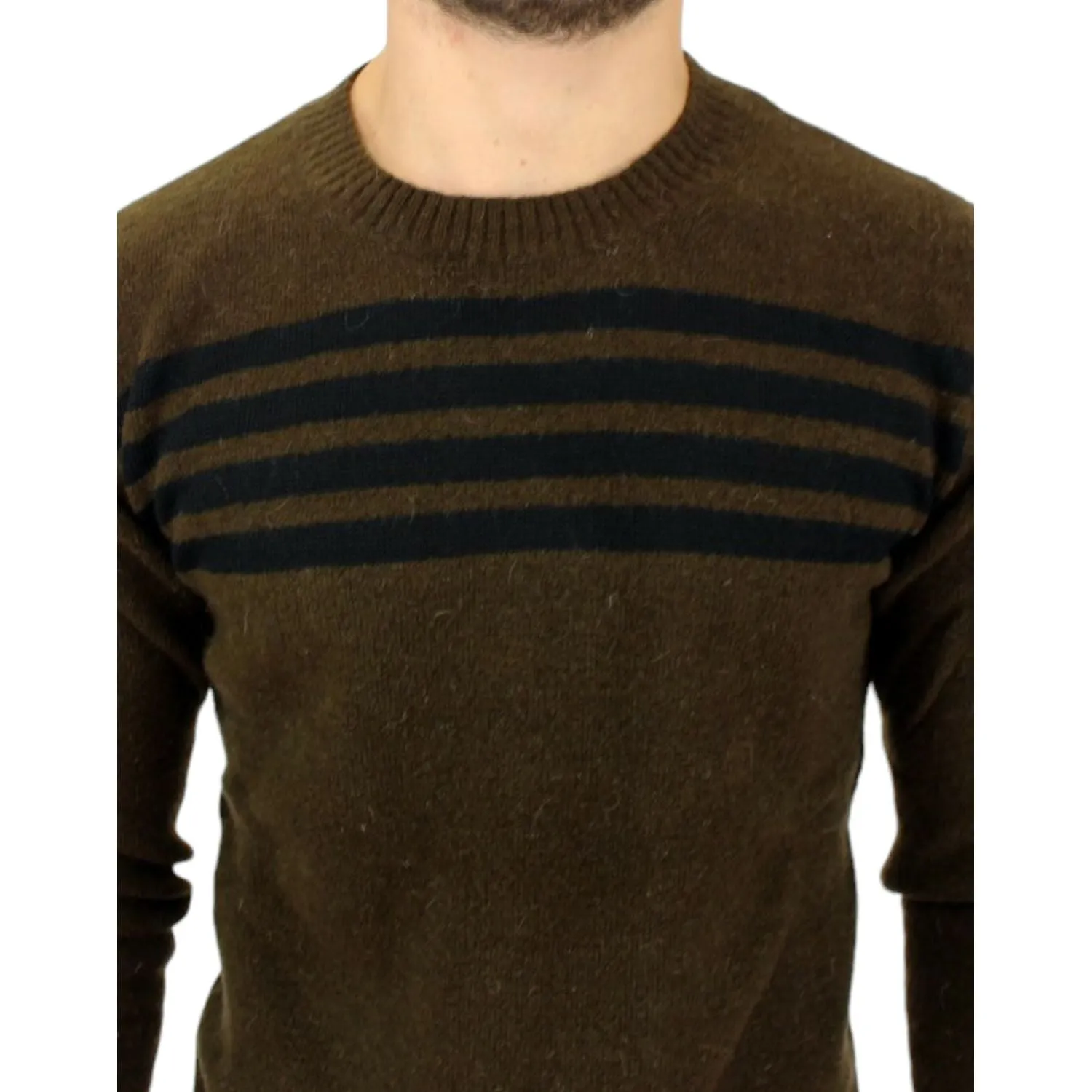 Costume National Elegant Crewneck Striped Sweater Pullover