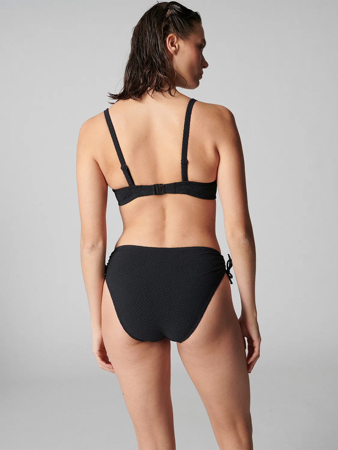 Culotte de bain taille haute - Noir