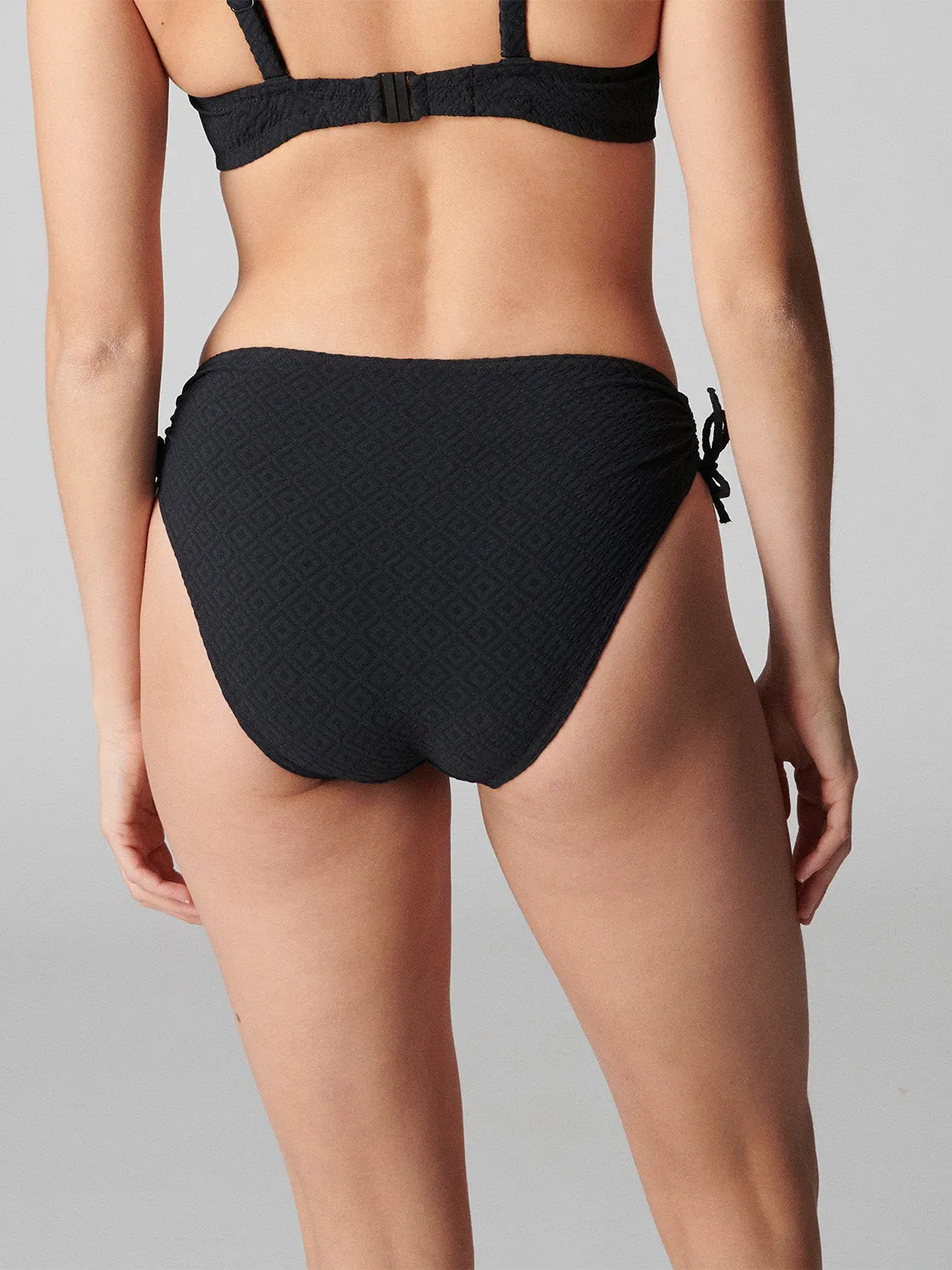 Culotte de bain taille haute - Noir