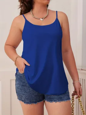 Curvehugging Plus Size Solid Cami for Casual Chic Style