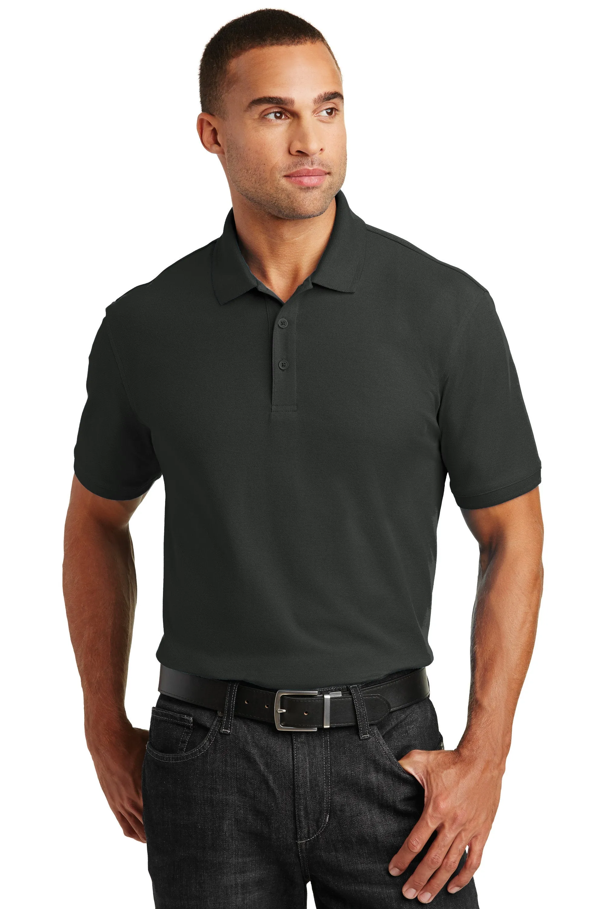 Custom Embroider Classic Pique Polo Shirt - Personalize Polo Shirt on Left or Right Chest Included