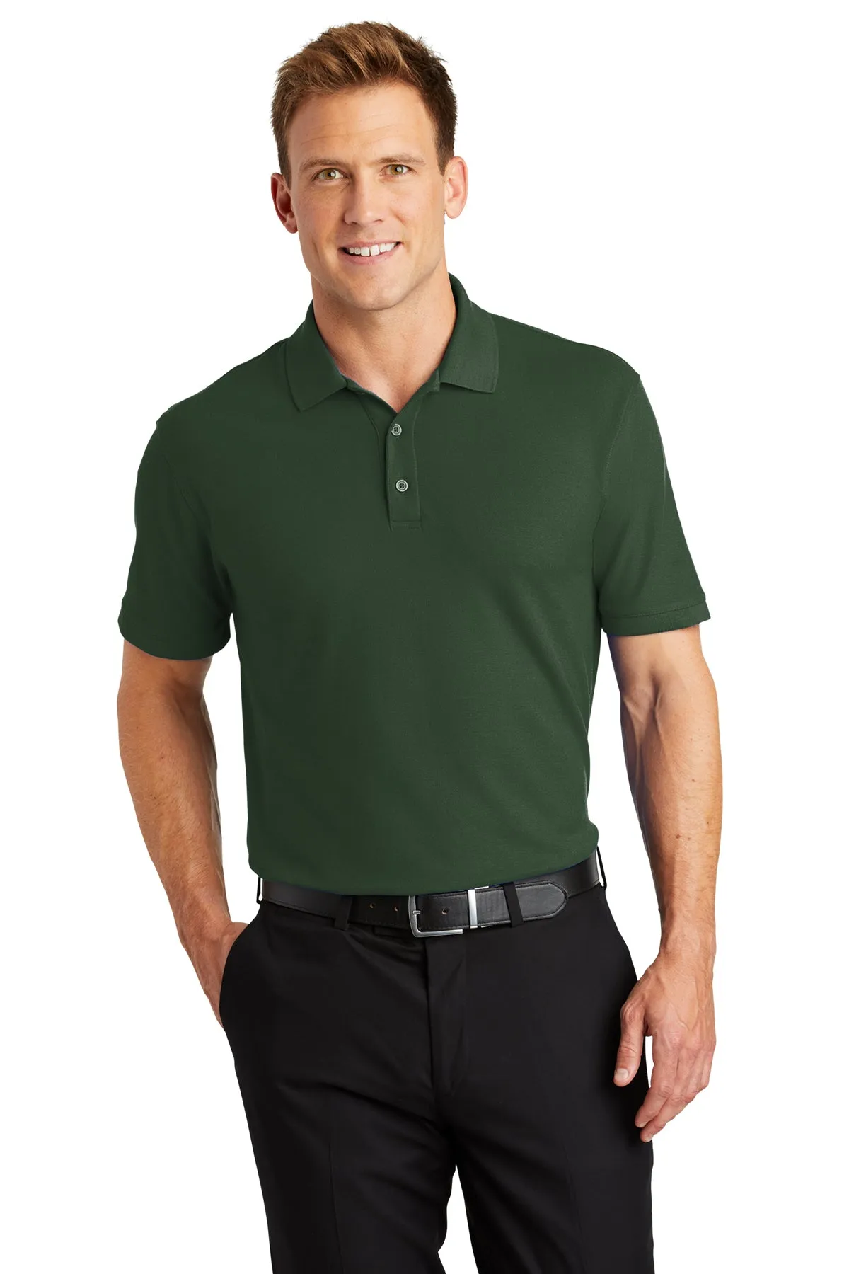 Custom Embroider Classic Pique Polo Shirt - Personalize Polo Shirt on Left or Right Chest Included