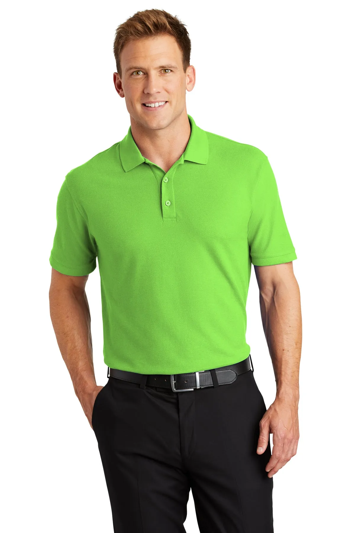 Custom Embroider Classic Pique Polo Shirt - Personalize Polo Shirt on Left or Right Chest Included