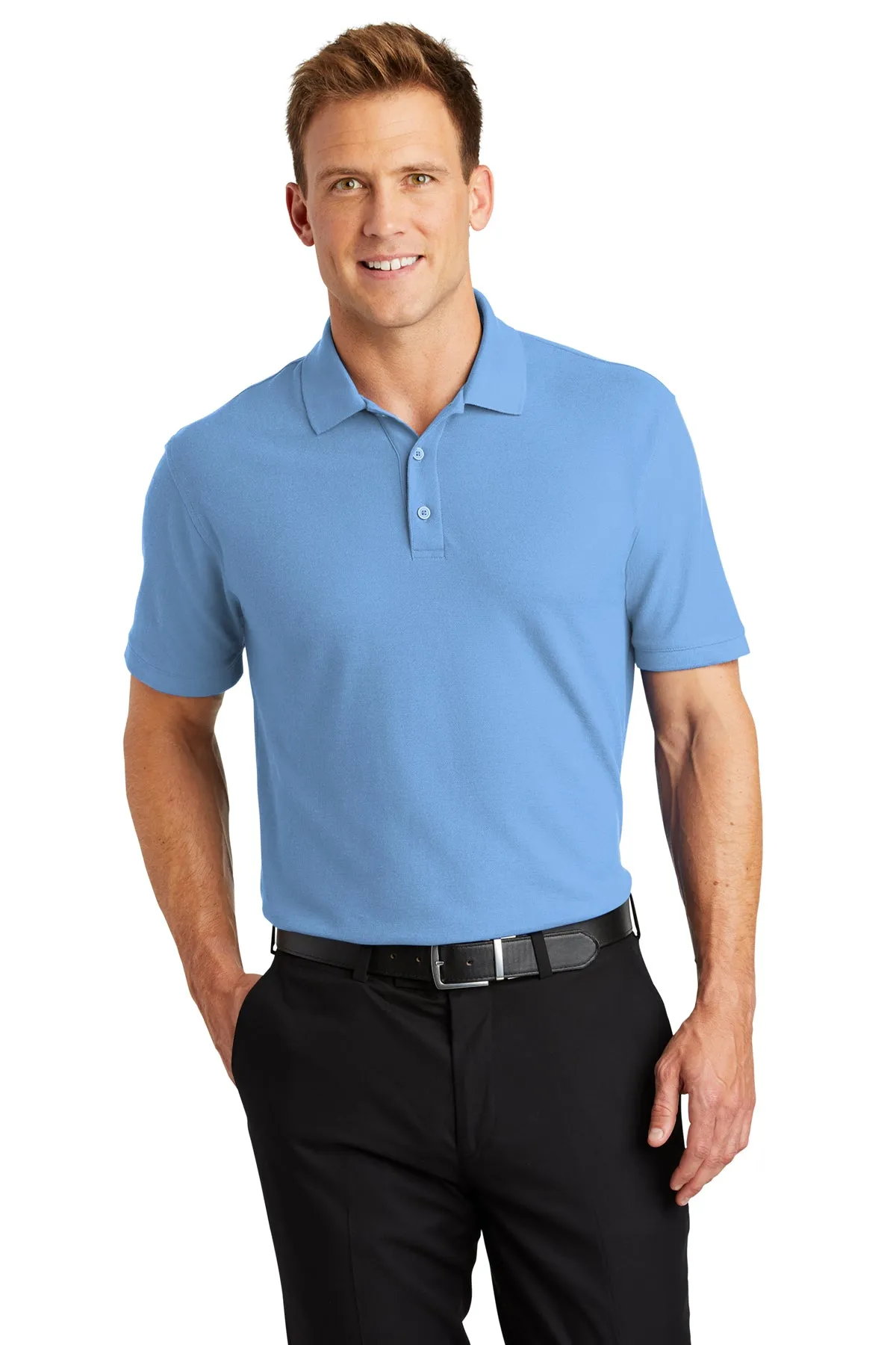 Custom Embroider Classic Pique Polo Shirt - Personalize Polo Shirt on Left or Right Chest Included