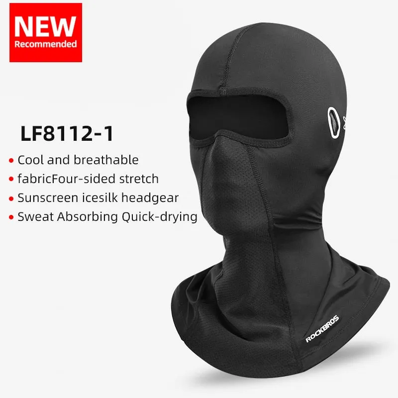 Cycling Mask Summer UV Protection Balaclava Glasses Face Breathable Hole Men Women Quick-Drying Bicycle Ice silk Mask