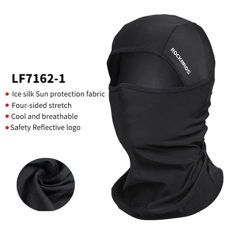 Cycling Mask Summer UV Protection Balaclava Glasses Face Breathable Hole Men Women Quick-Drying Bicycle Ice silk Mask