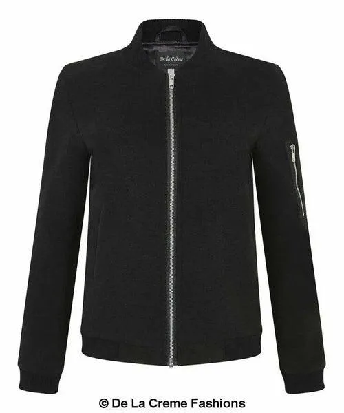 De La Creme - Women's Long Sleeve Varsity Bomber Jacket