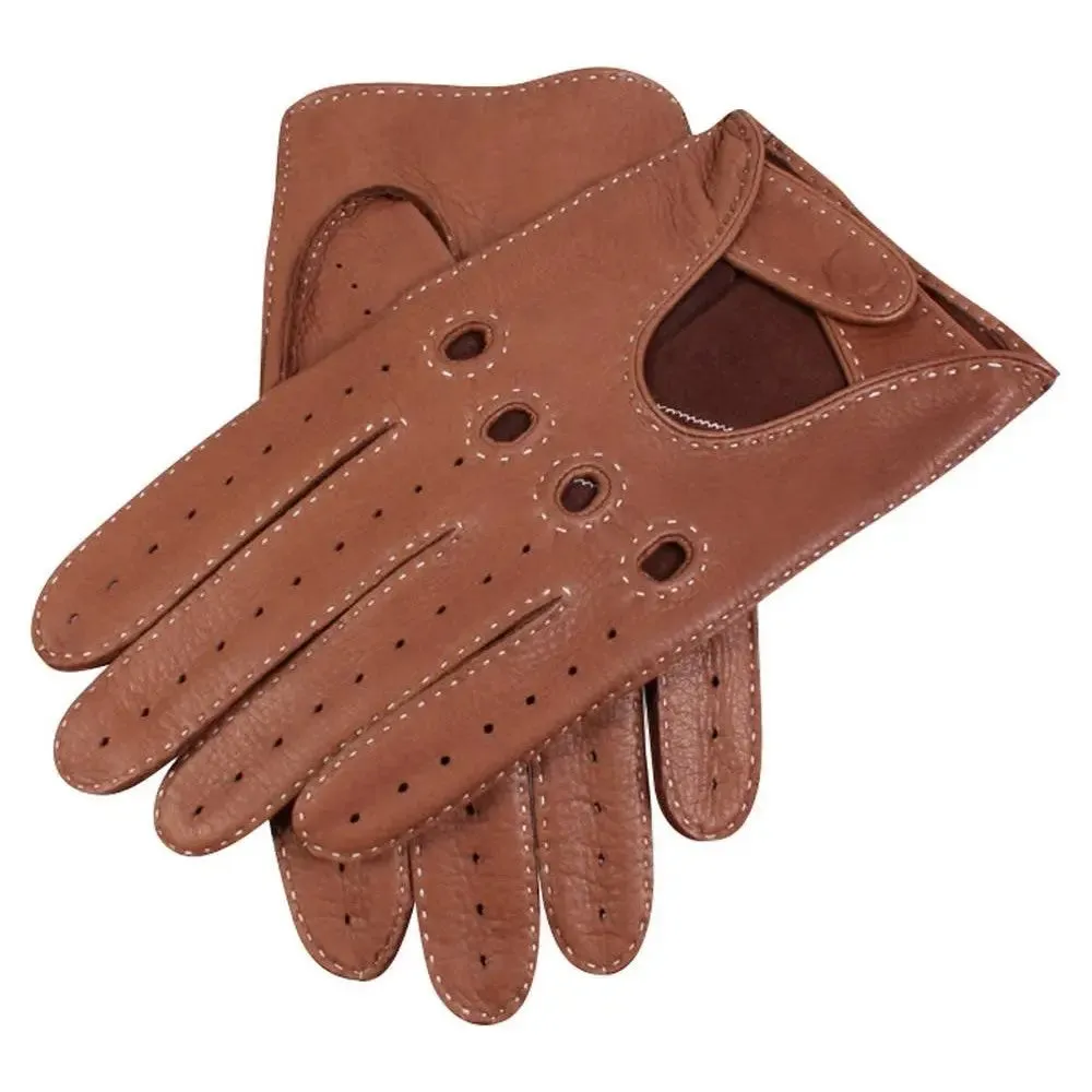 DENTS Winchester Deerskin Driving Gloves - Mens Unlined - Havana