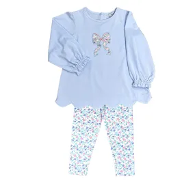 Ditsy Flower Bow Leggings Set