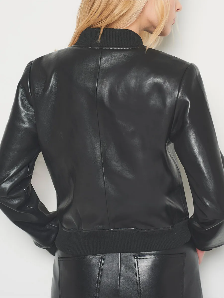 DIXIE RECYCLED LEATHER BOMBER JACKET