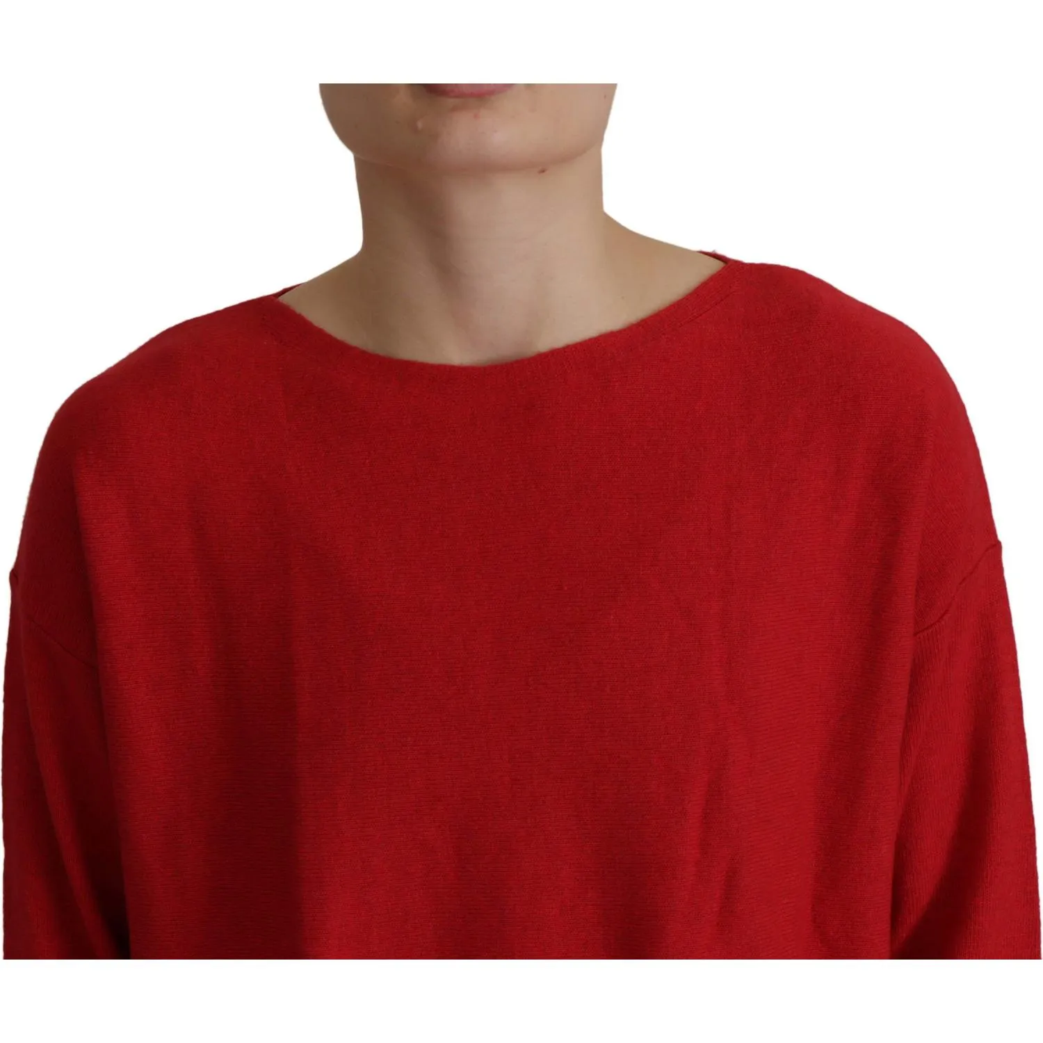 Dolce & Gabbana Elegant Red Wool Blend Knit Sweater