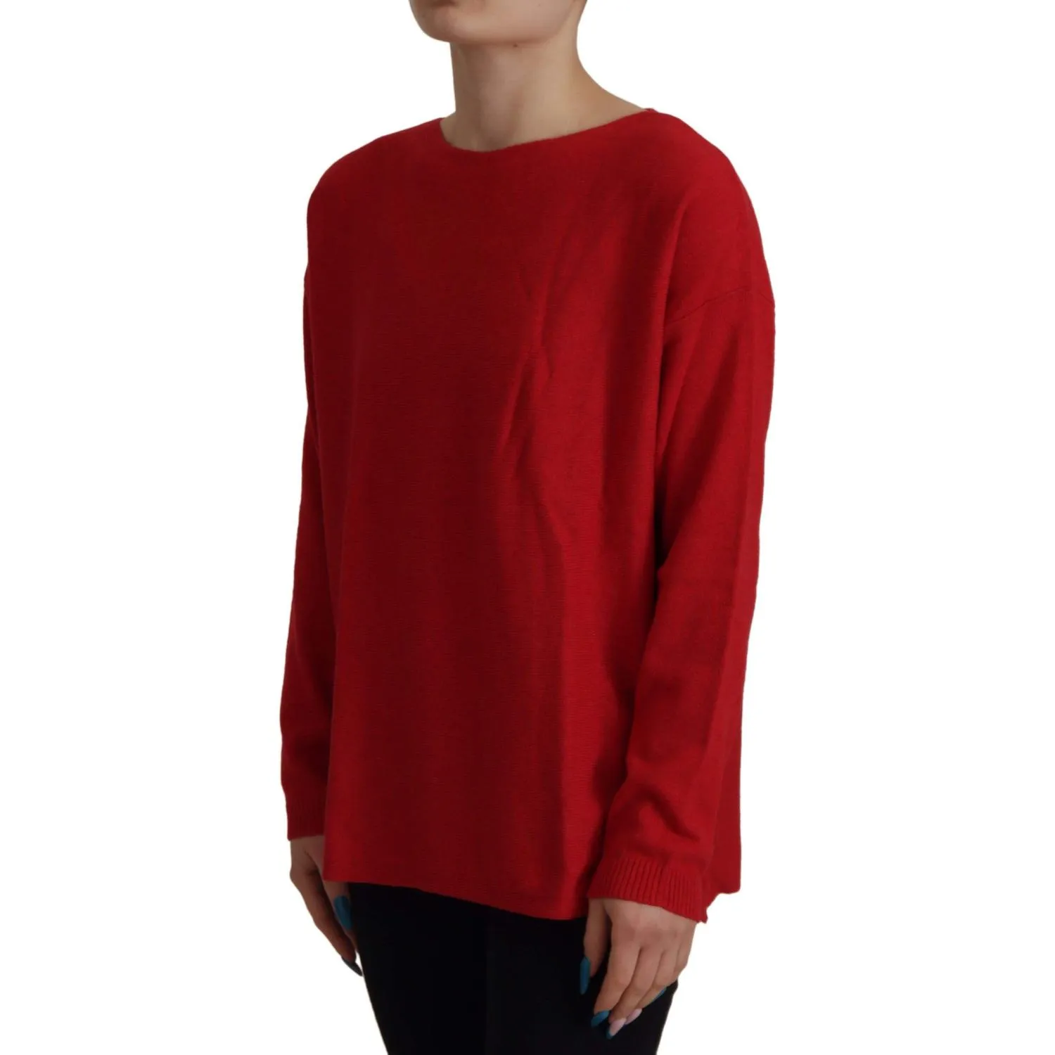 Dolce & Gabbana Elegant Red Wool Blend Knit Sweater