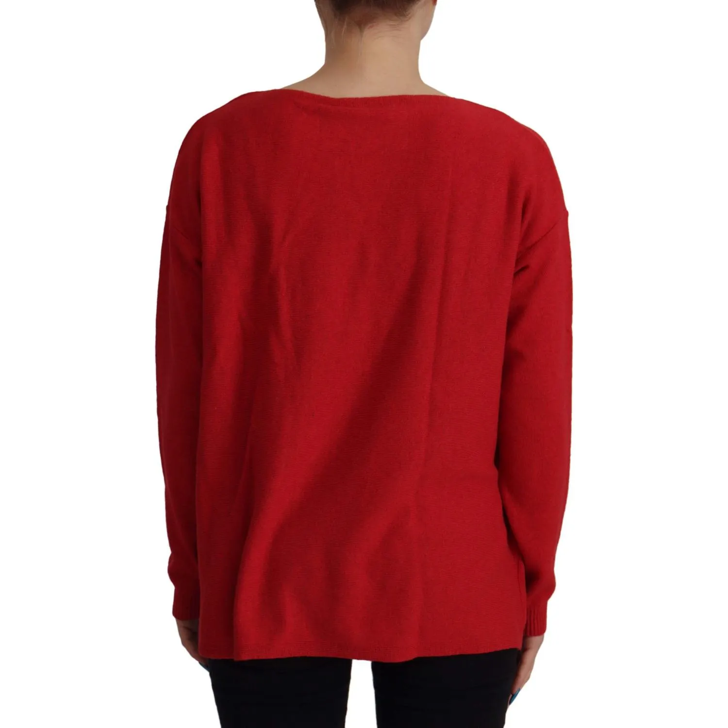 Dolce & Gabbana Elegant Red Wool Blend Knit Sweater