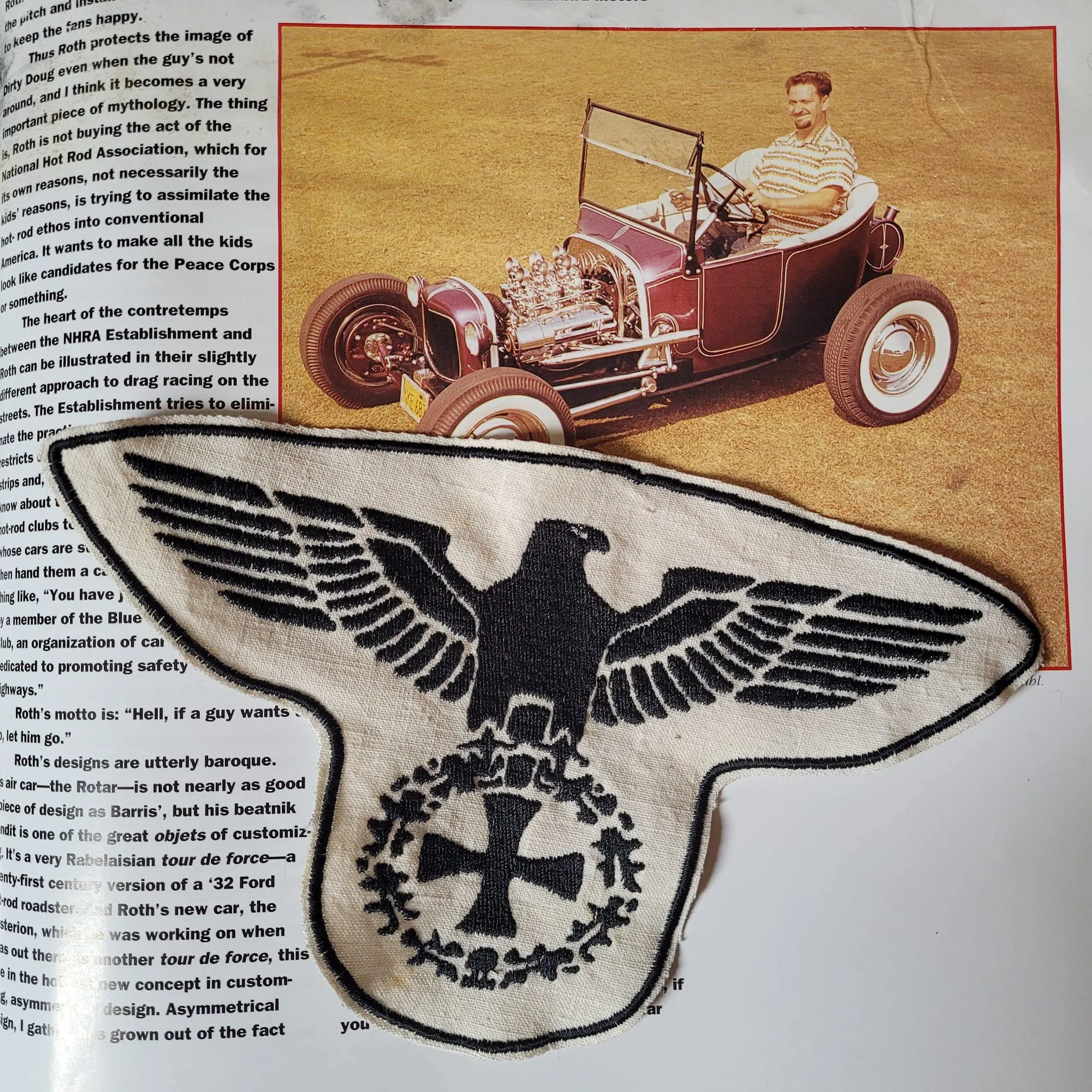 Eagle felt patch by Ed Roth