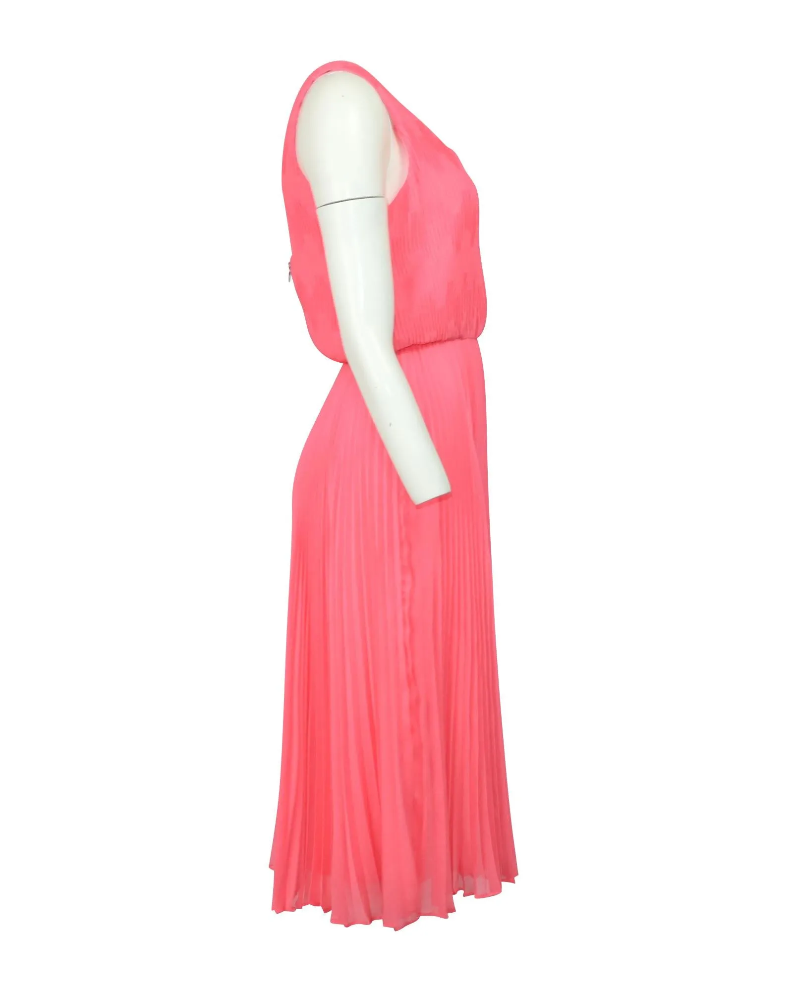 Electric Pleated Pink Dress by Alice   Olivia