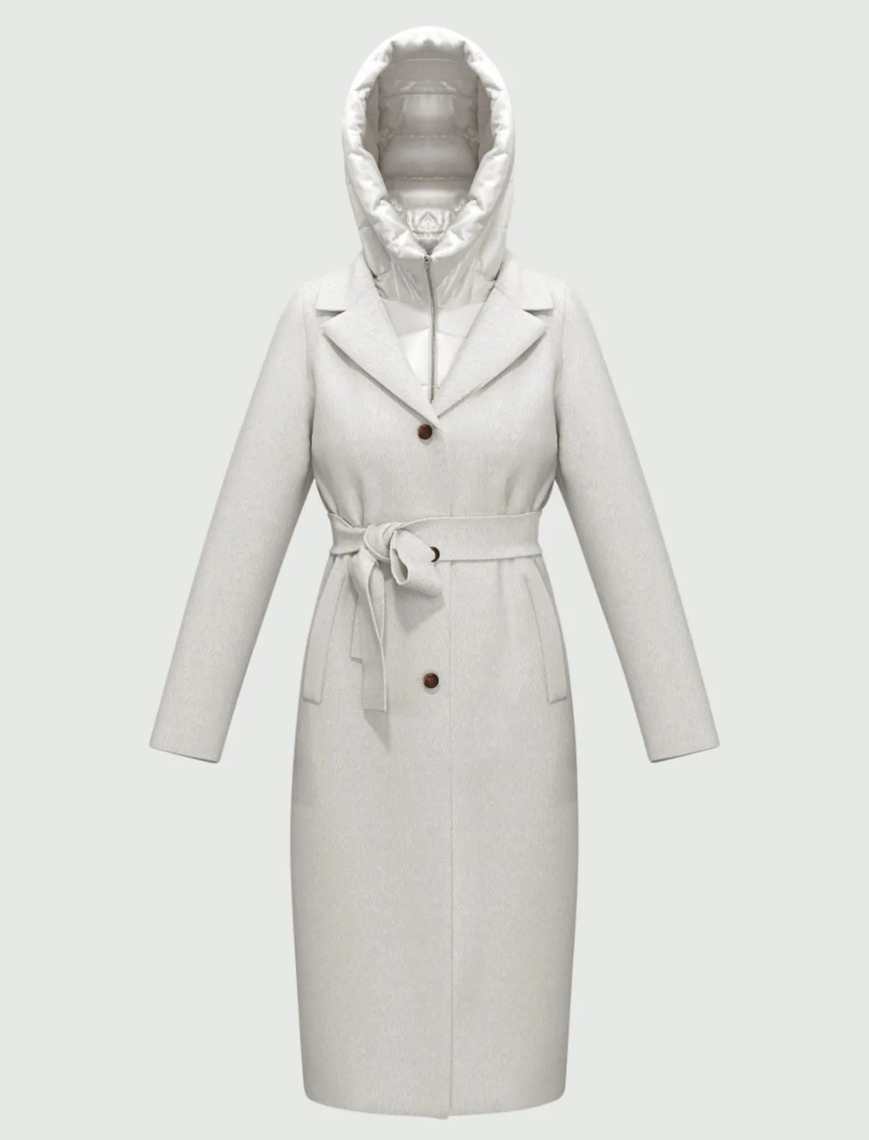 EMME Cream padded coat