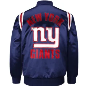 Exclusive: Authentic New York Giants Starter NFL satin  jacket - Blue