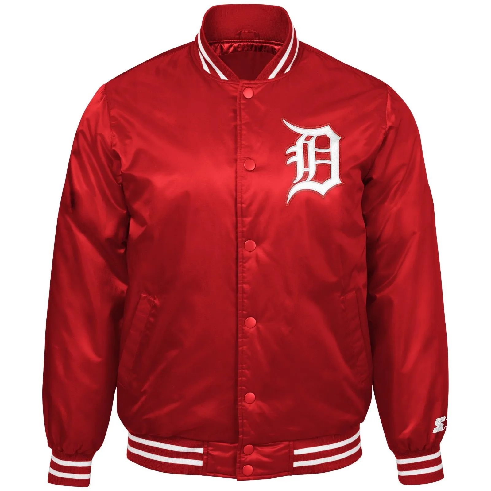 Exclusive: Authentic Starter Detroit Tigers MLB satin  jacket - Red/White