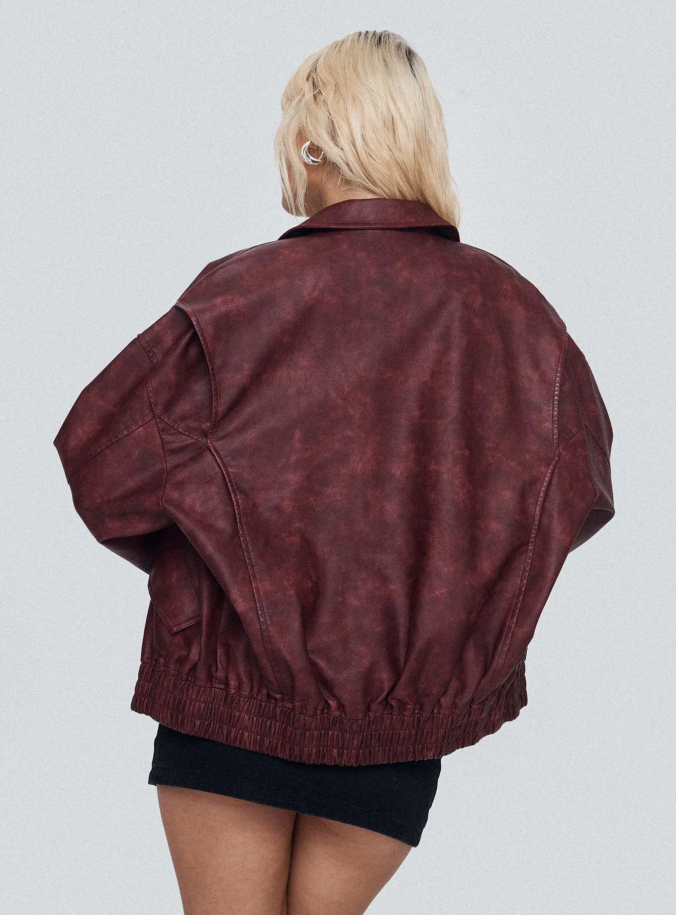 Fashionkova Kenny Bomber Jacket Burgundy