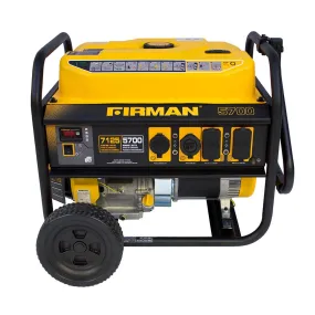 FIRMAN P05701 7125/5700 Watt 120/240 V Gas Recoil Start Generator, EPA only