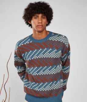 Flash Jacquard Crew Neck Pullover