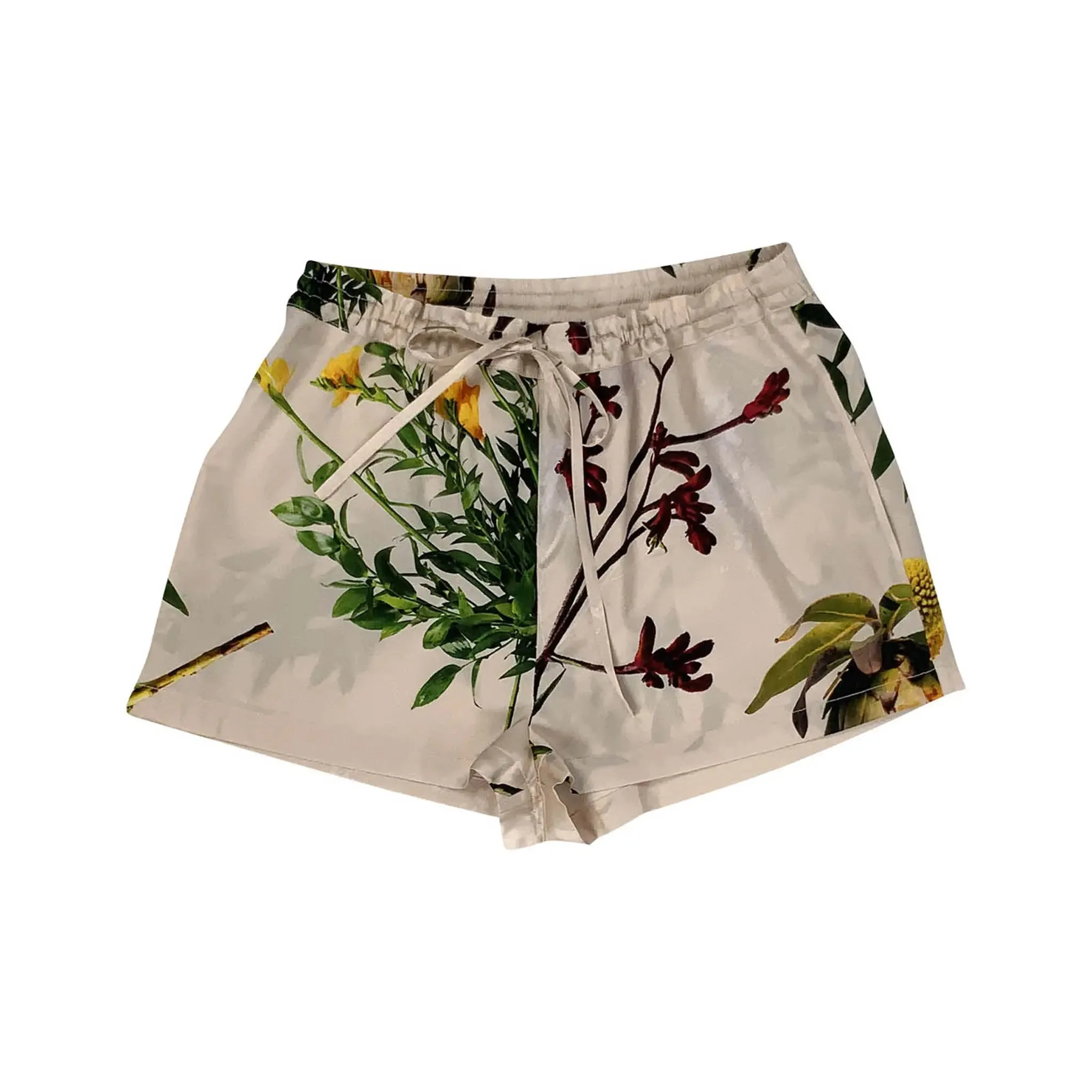 Flying Flower Silk Pyjama Shorts