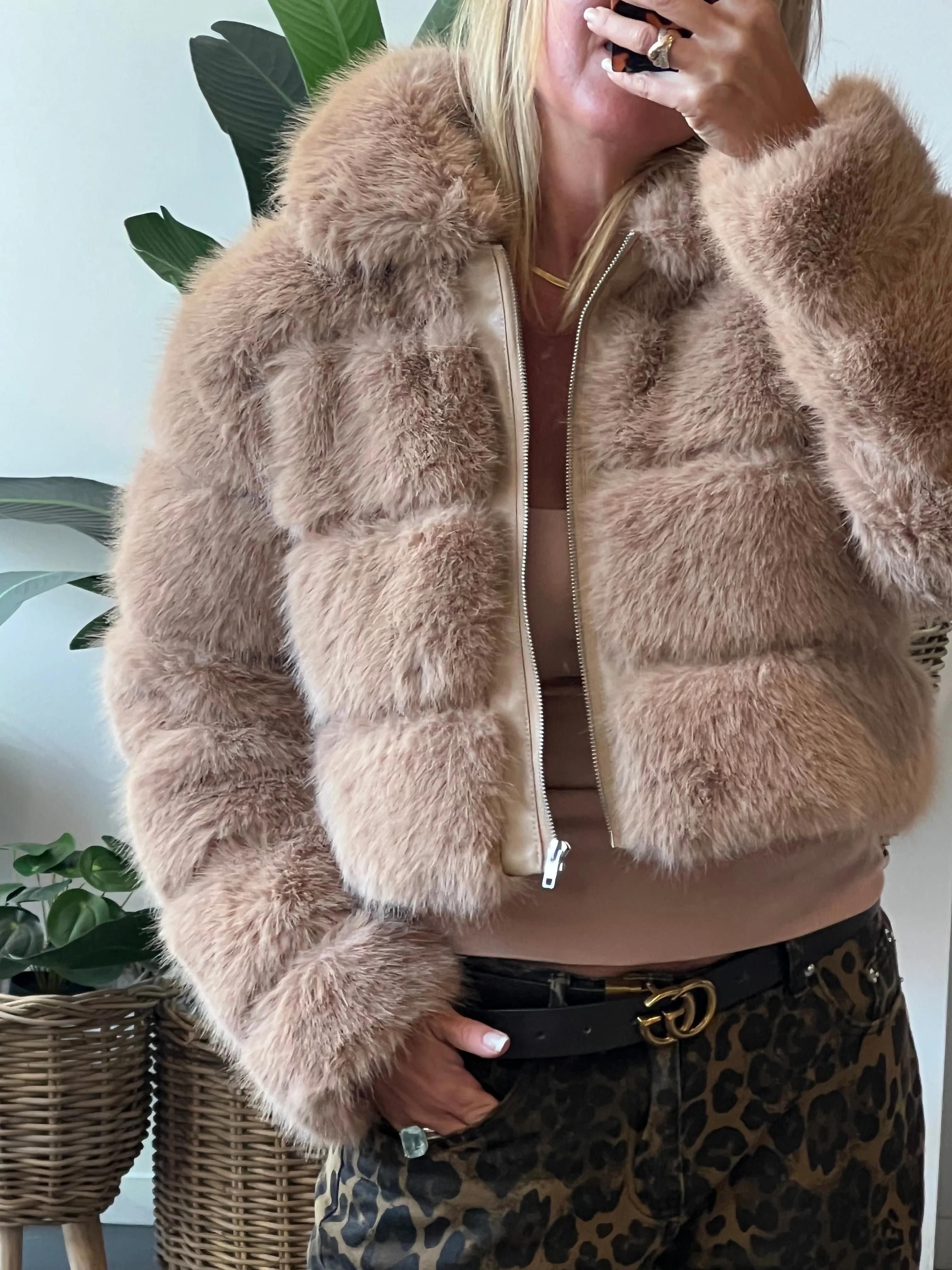 Fur Bomber Jacket