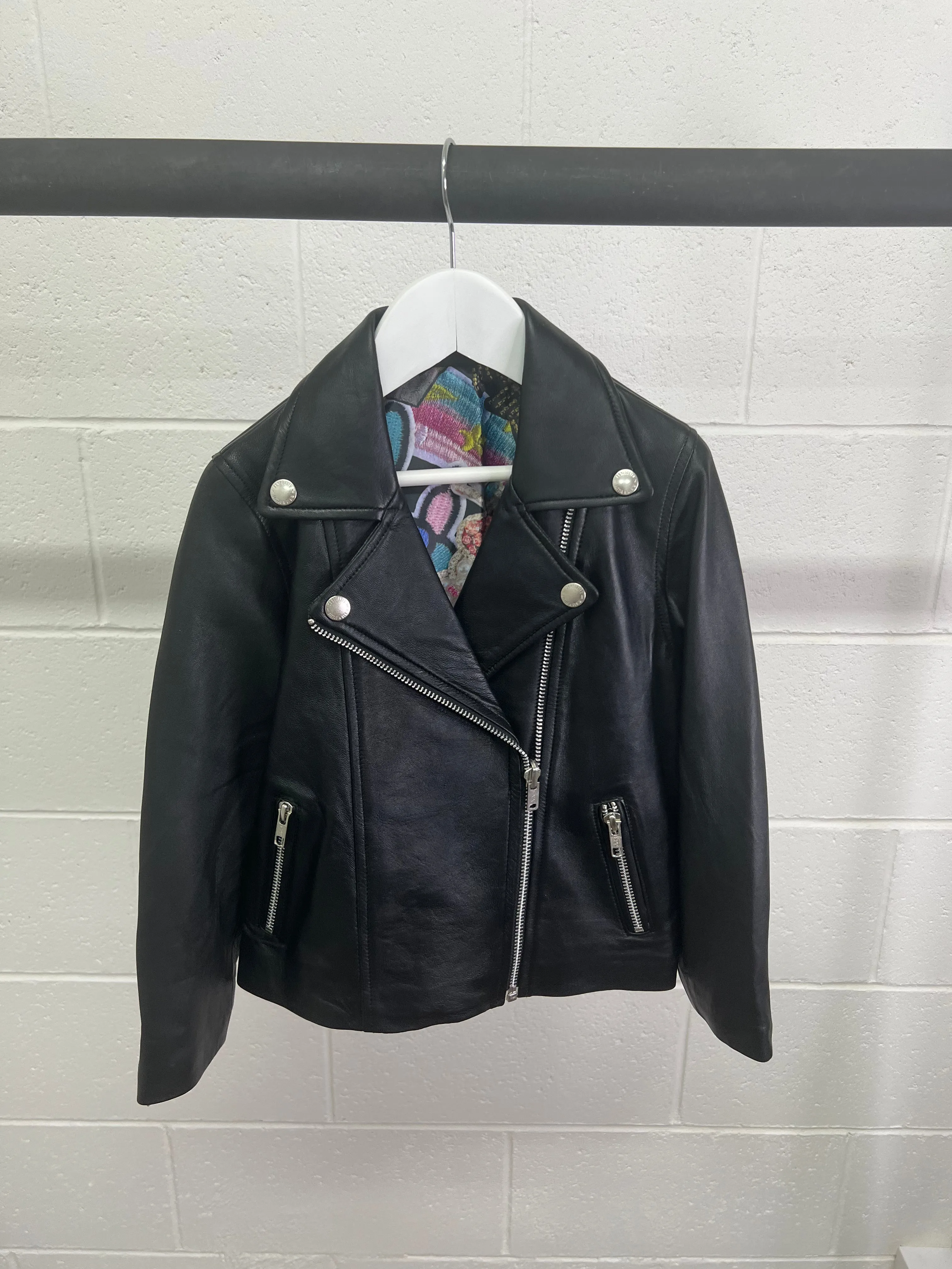 Girls Reversible Leather/Bomber Jacket