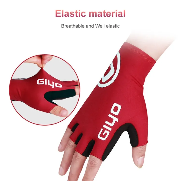 GIYO Outdoor Half-Finger Gloves Mountain Road Bike Cycling Gloves, Size: XL(Fluorescent Orange)