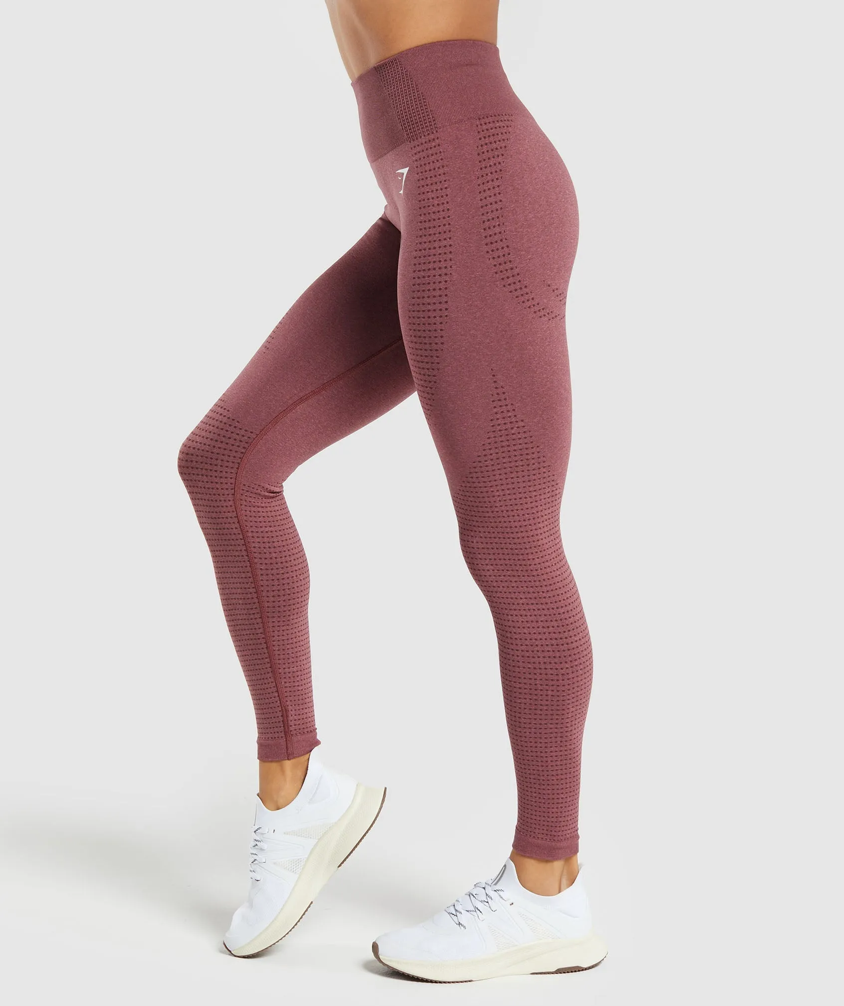 Gymshark Vital Seamless 2.0 Leggings - Burgundy Pink /Marl