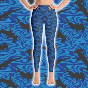 Hammerhead Shark Leggings - High Waist