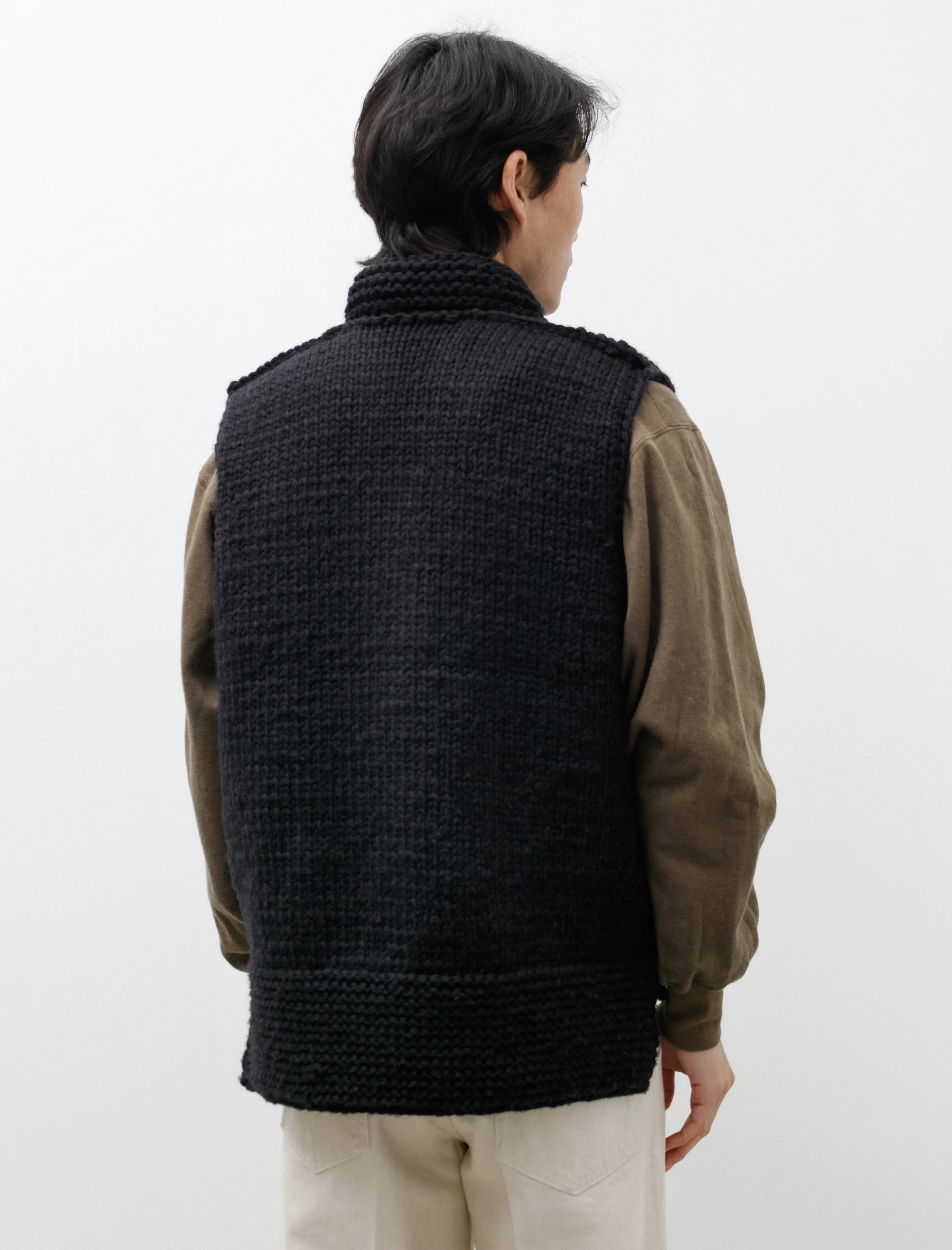 Hand Knit Vest Kettle Black