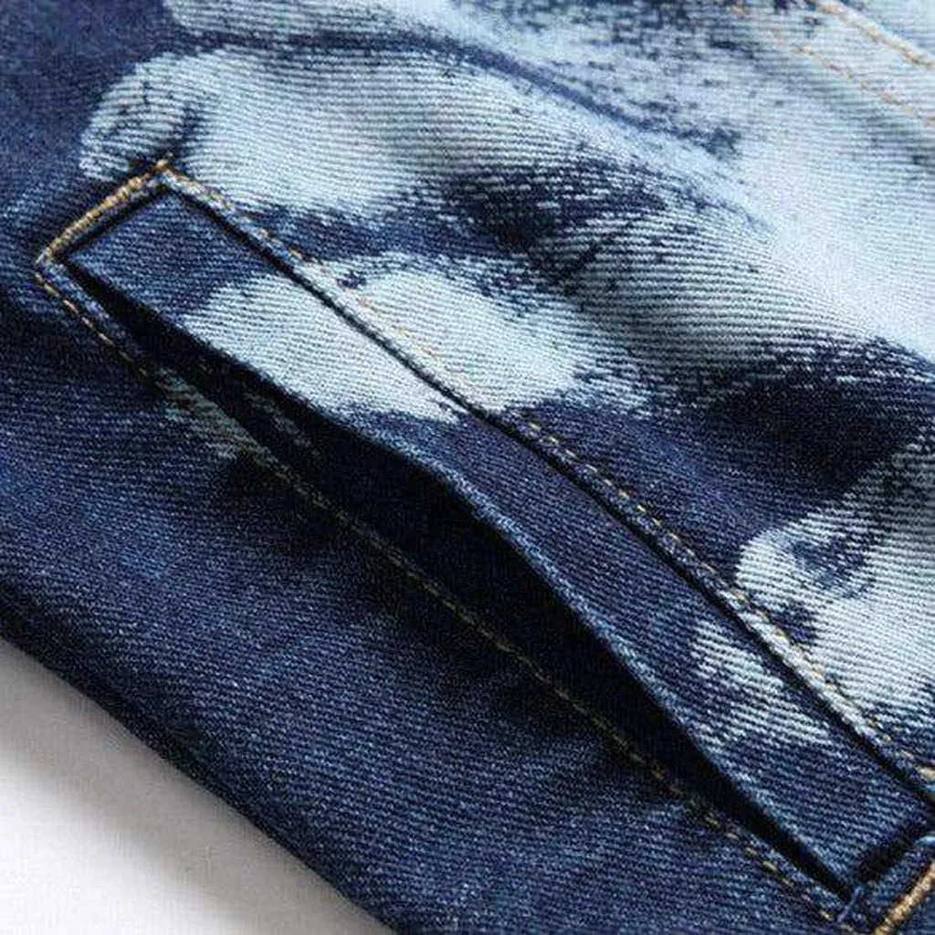 Hand-painted men's denim jacket