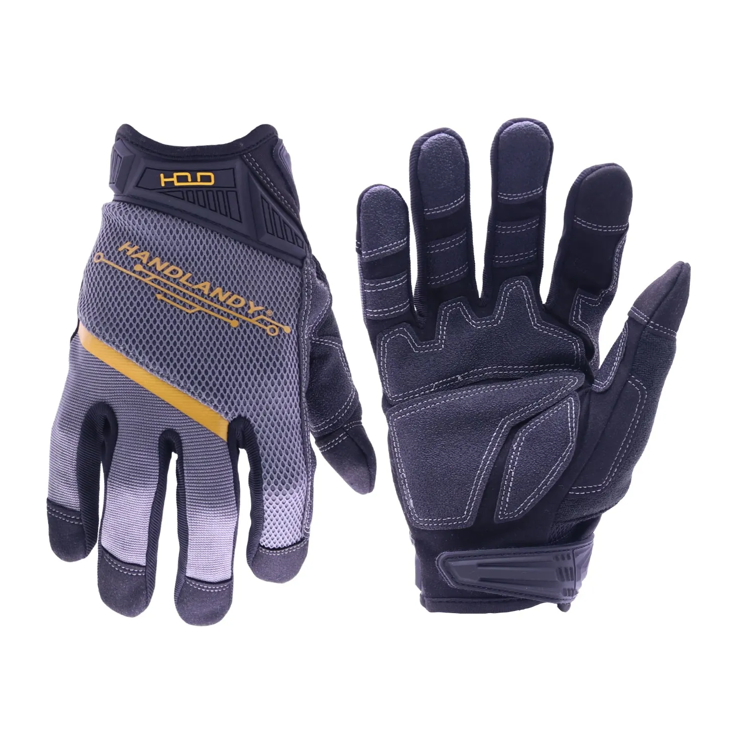 Handlandy Anti Slip Mechanic Gloves Synthetic Leather Palm 6082