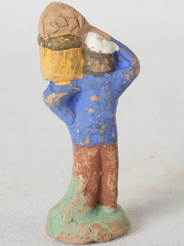 Handmade Terracotta Santon Baker Figurine from Provence