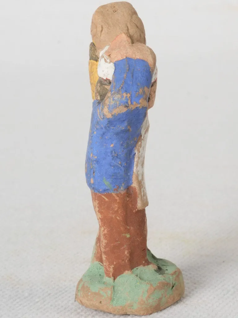 Handmade Terracotta Santon Baker Figurine from Provence