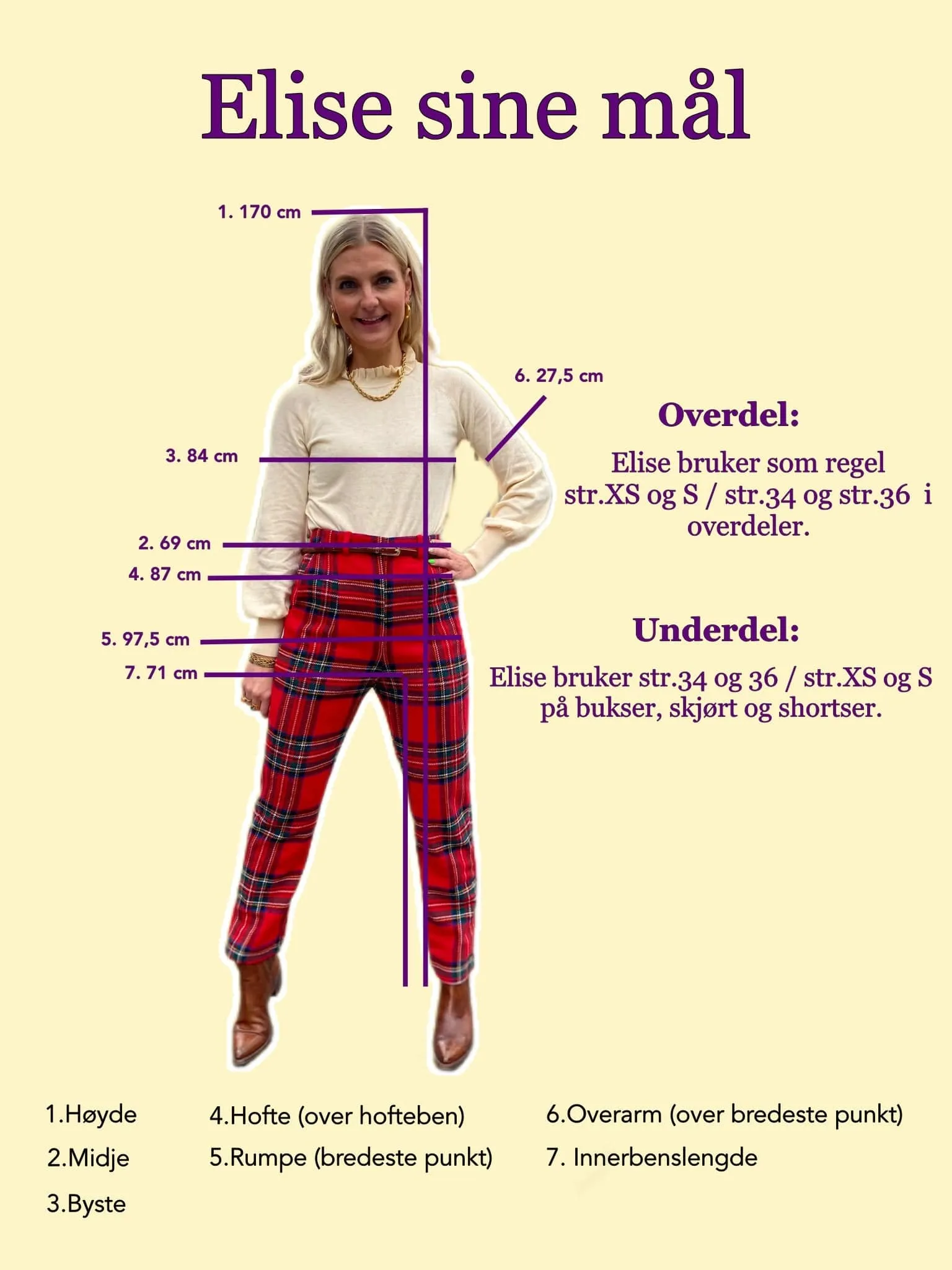 Hepburn Pants - bukse med høyt liv - tartan