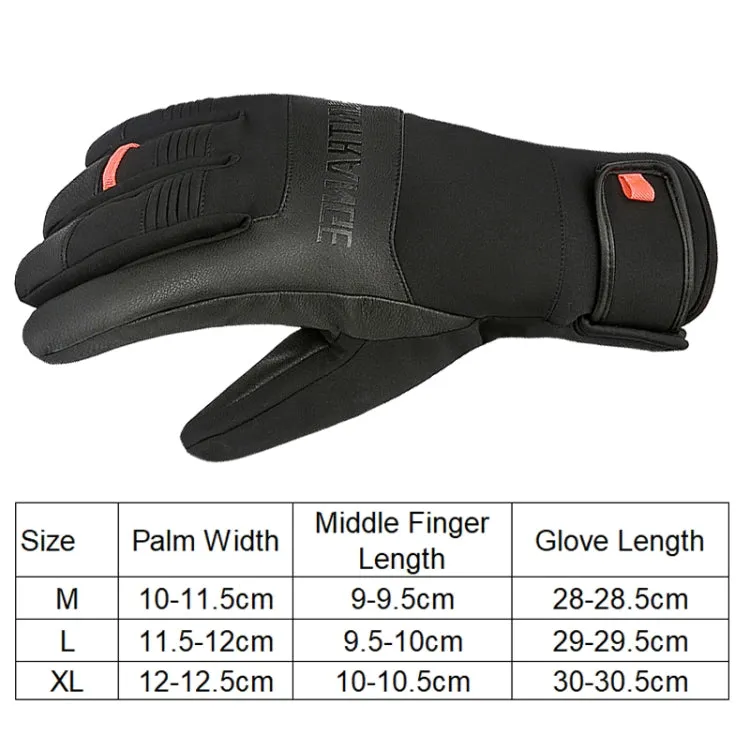 HUNTRANGE A055 Waterproof Riding Sports Touch Screen Keep Warm Gloves, Size: L(Black)