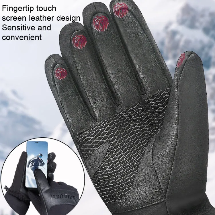 HUNTRANGE A055 Waterproof Riding Sports Touch Screen Keep Warm Gloves, Size: L(Black)