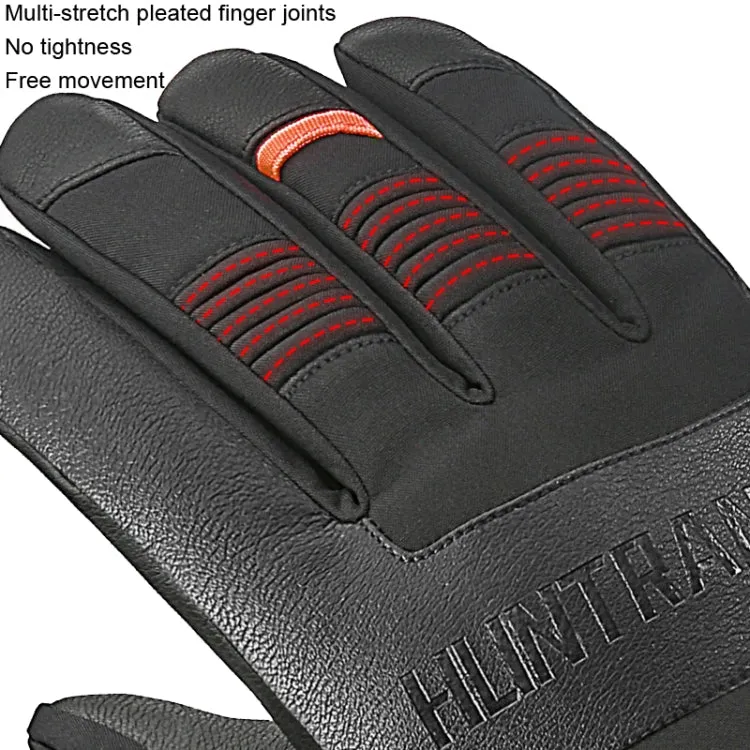 HUNTRANGE A055 Waterproof Riding Sports Touch Screen Keep Warm Gloves, Size: L(Black)