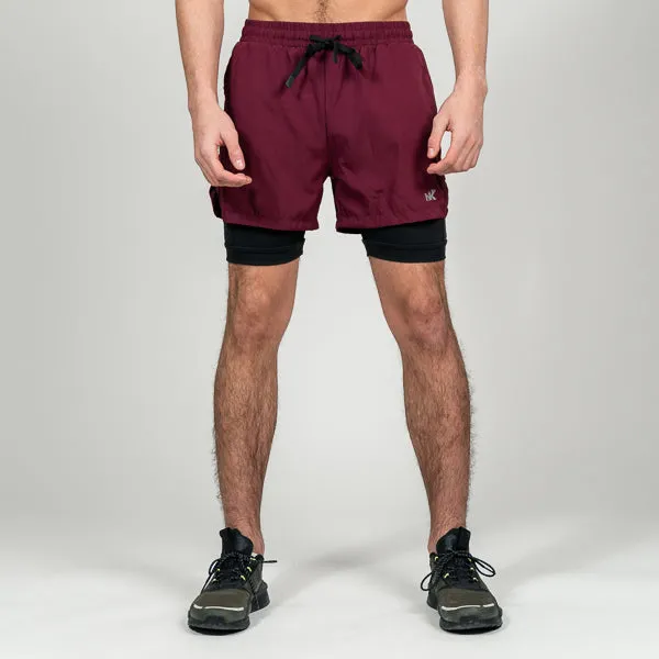 Hyper Active - Burgundy  Shorts