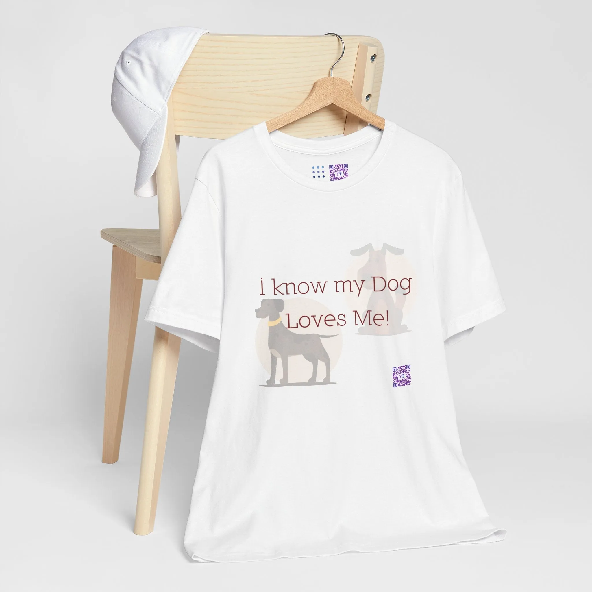 I know my dog loves me shirt, cute dog lovers t-shirt, funny dog meme tee, pet owner graphic top, dog lover present