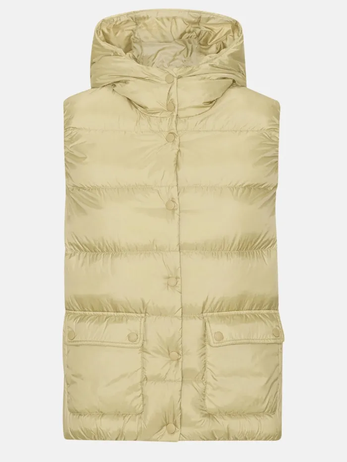 Ilse Jacobsen WALK06 Olive Grass Padded Gilet 459