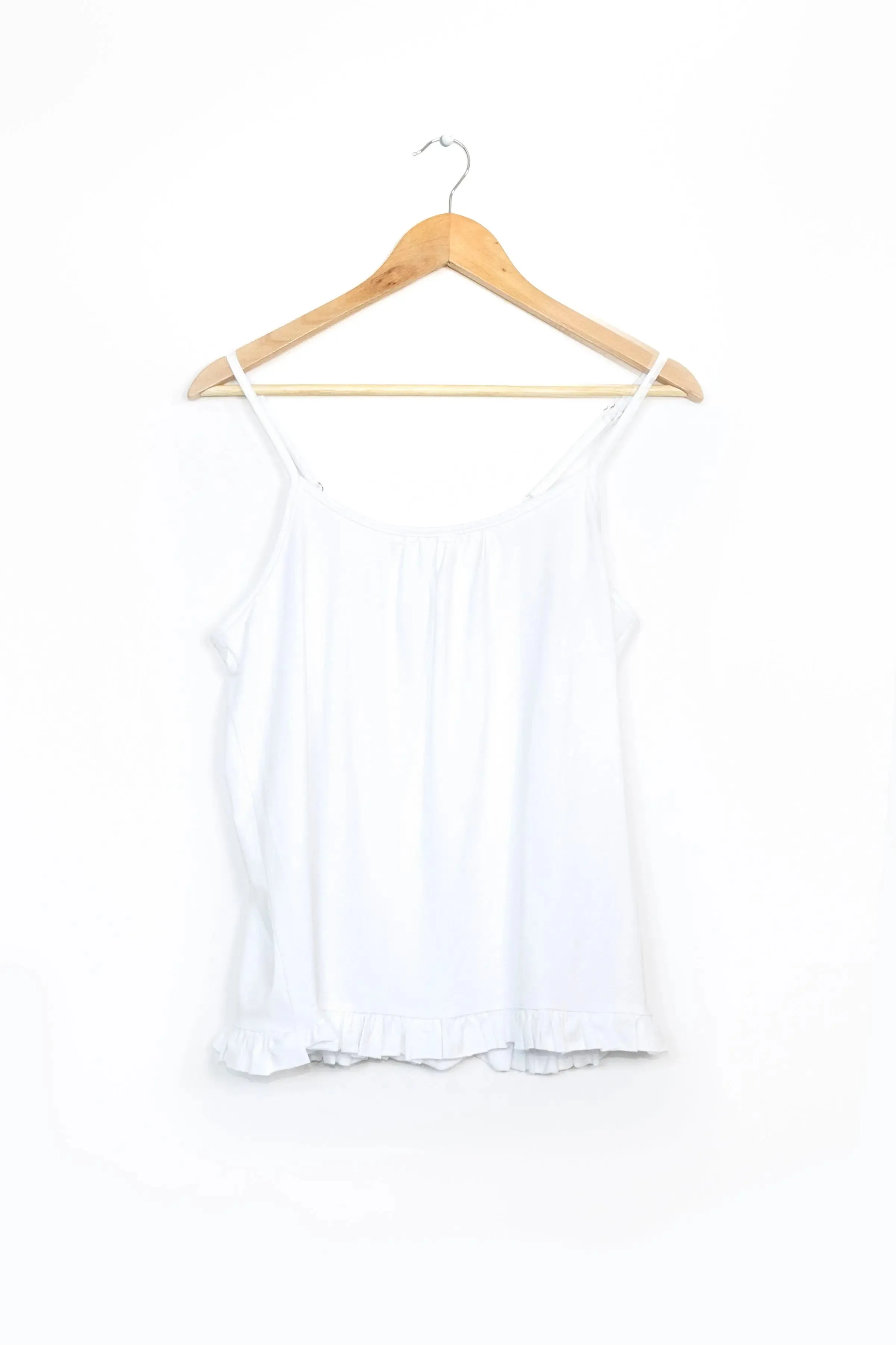 Isla Frilled White Cami