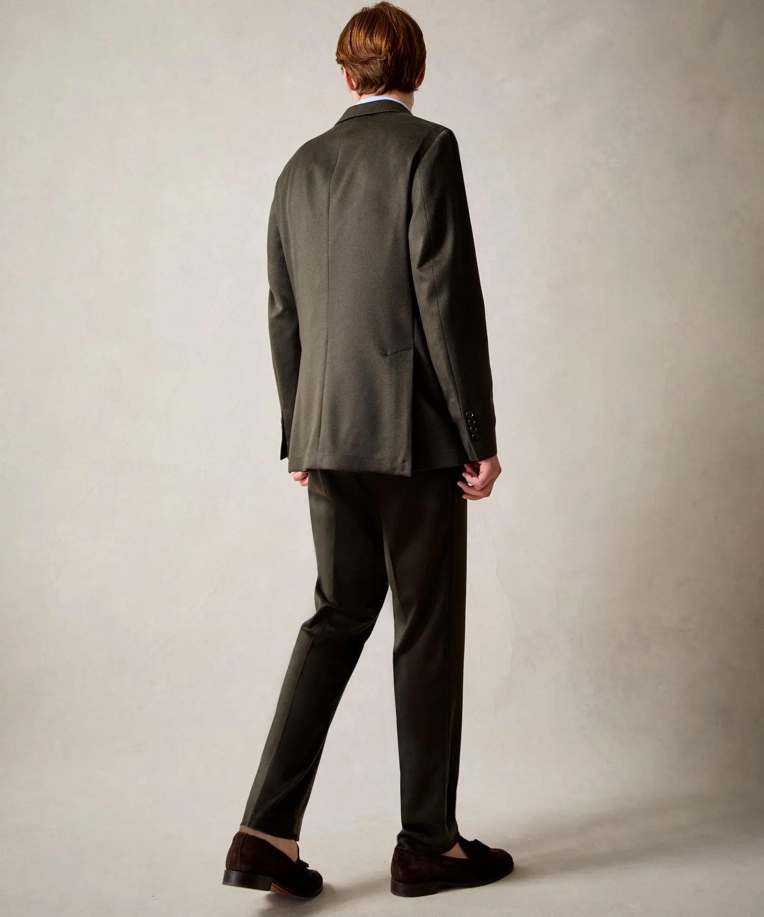 Italian Cashmere Sutton Suit in Snyder Olive