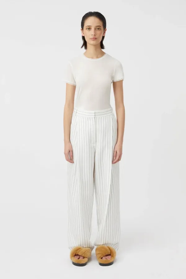 Jagger Trouser White Pinstripe