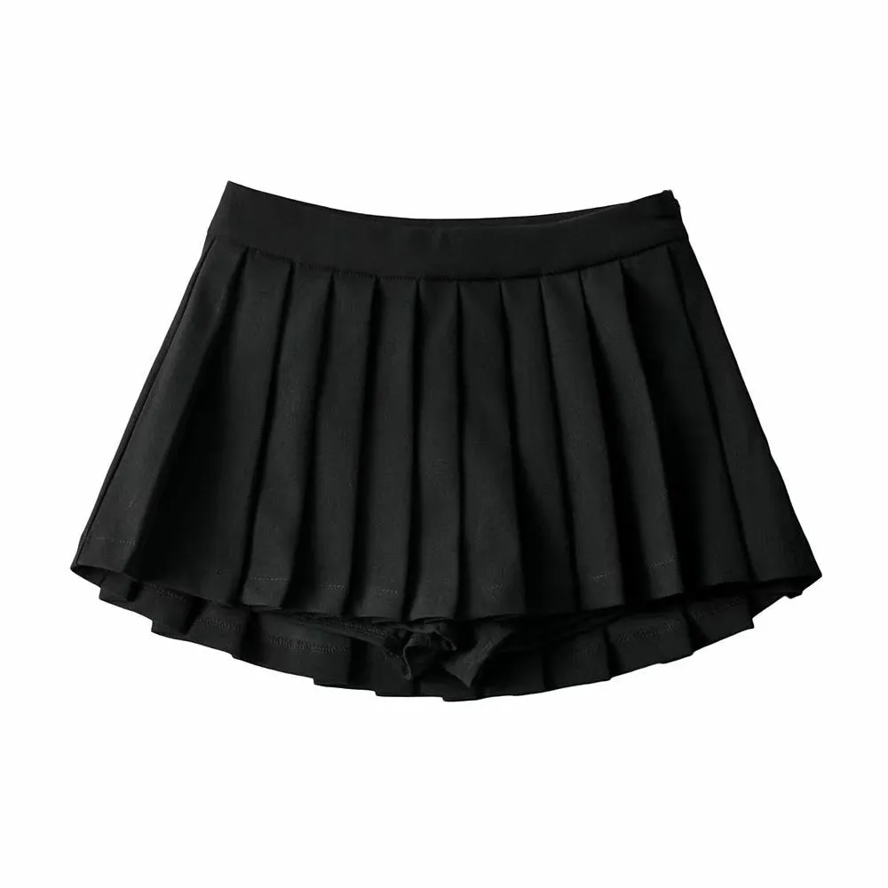 JOSKAA 2024 new Korean Fashion Y2K Aesthetic Pleated Micro Skirt