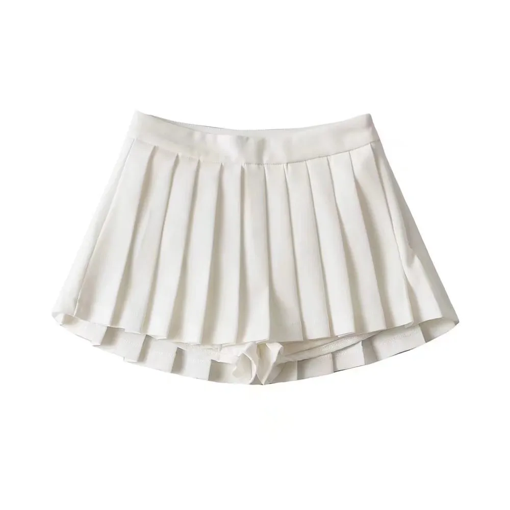 JOSKAA 2024 new Korean Fashion Y2K Aesthetic Pleated Micro Skirt