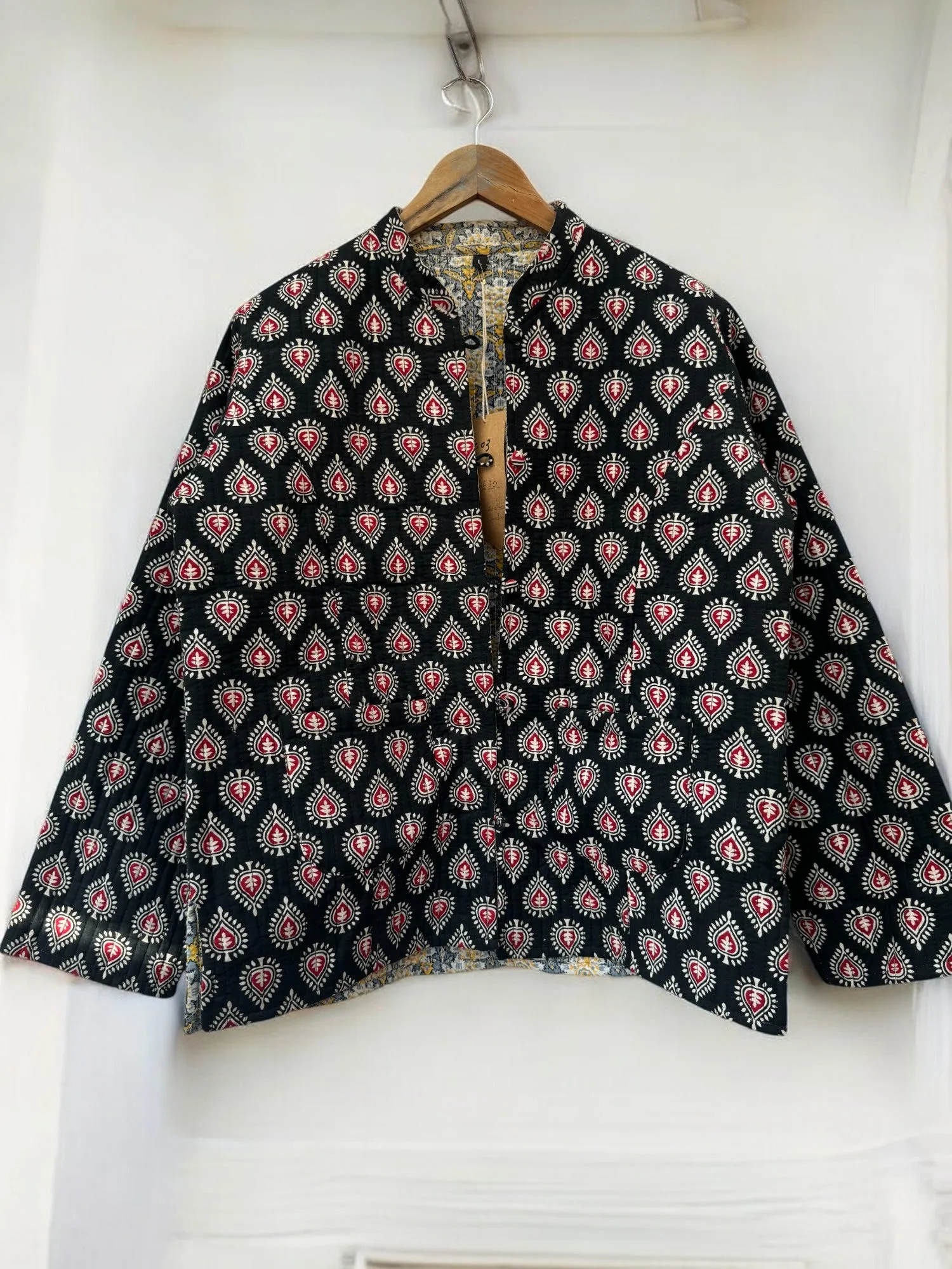 Kantha Jacket - Block Print Cotton  | Large (12 - 14)