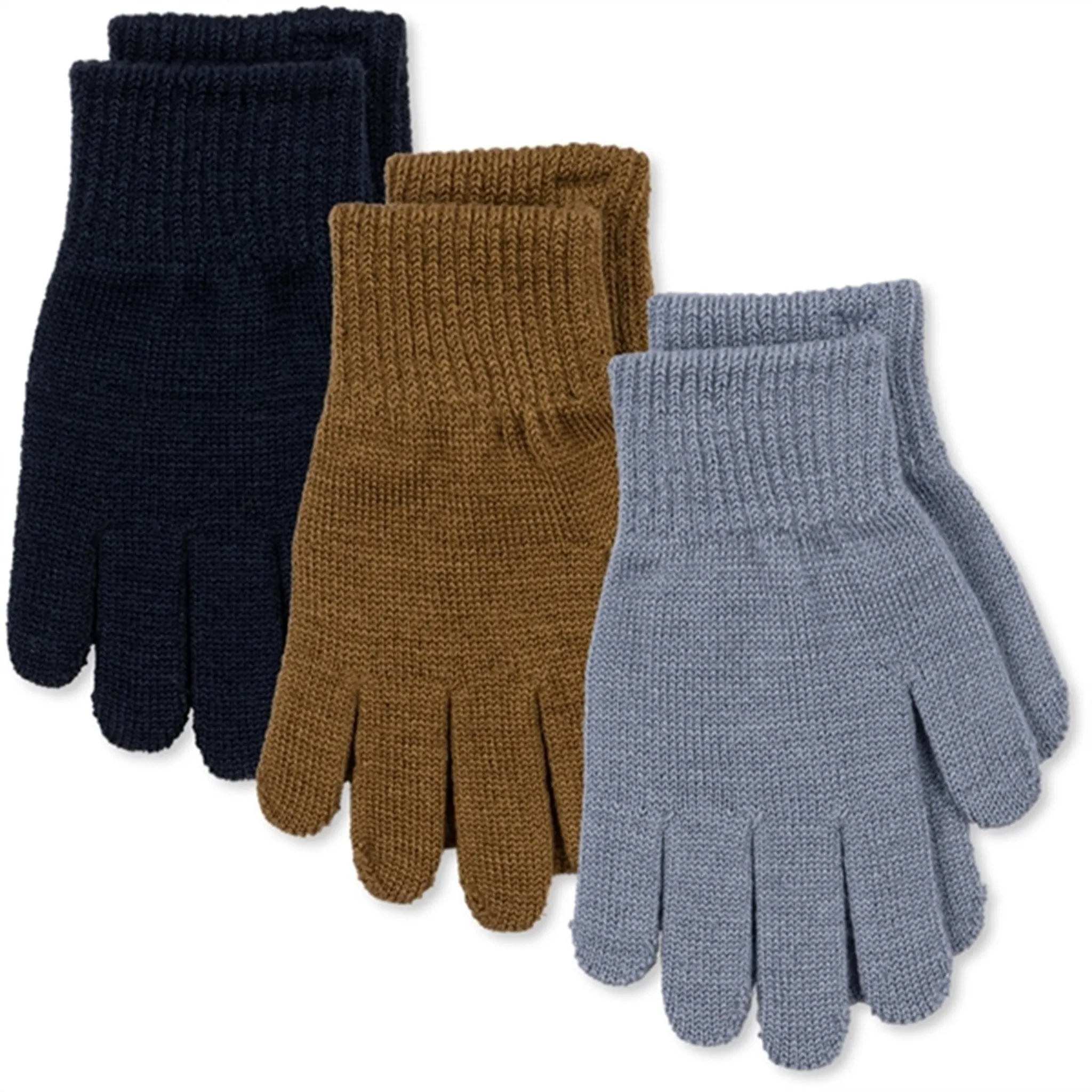 Konges Sløjd Shitake/Stormy/Naval 3-Pack Filla Gloves